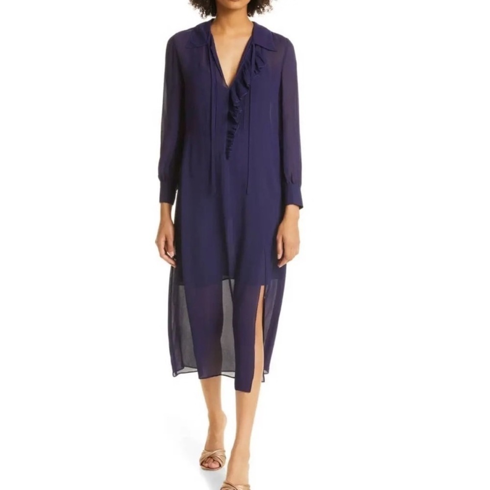 Ted Baker Faithiy Asymmetric Ruffle Midi Skirt Dress Size US 6-8 (Ted Baker 2)